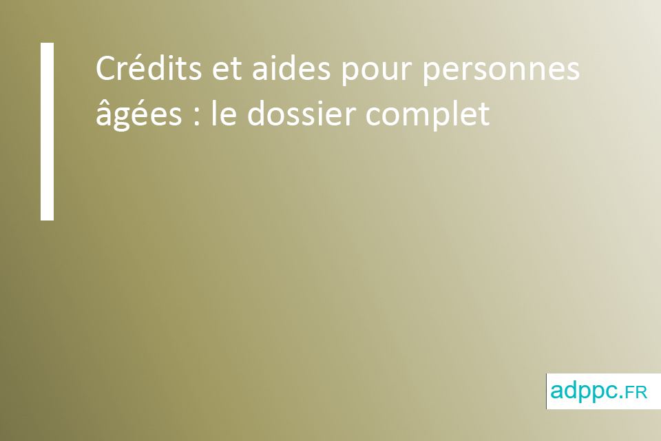 Crédit pour personnes âgées