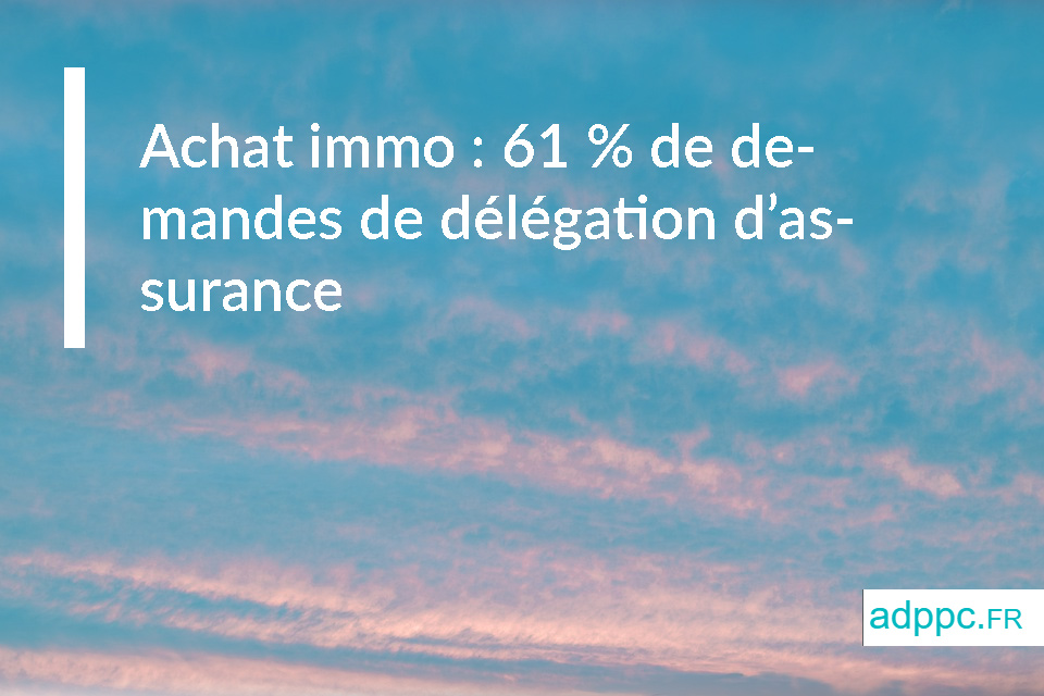 Achat immo : 61 % de demandes de délégation d'assurance