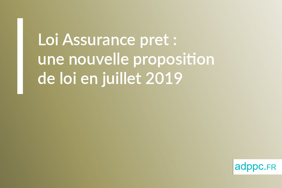 Loi Assurance pret : une nouvelle proposition de loi en juillet 2019