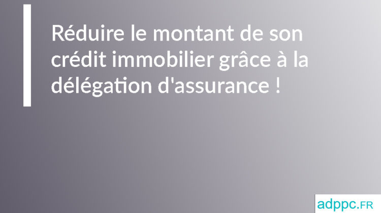 Réduire le montant de son crédit immobilier grâce à la délégation d'assurance !