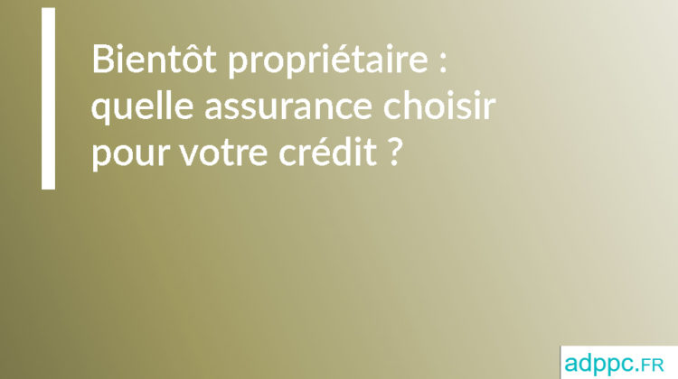 Bientôt propriétaire : quelle assurance choisir pour votre crédit immobilier ?