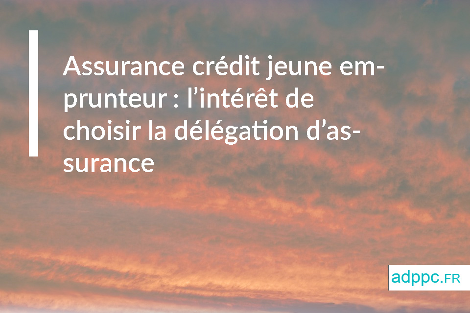 Assurance crédit jeune emprunteur : l'intérêt de choisir la délégation d'assurance