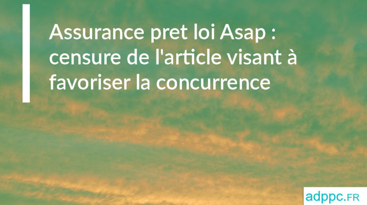 assurance pret loi asap