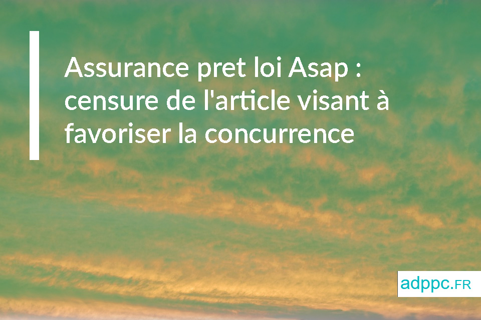 assurance pret loi asap