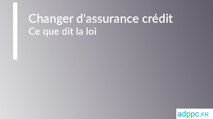 Changer d'assurance crédit : ce que dit la loi