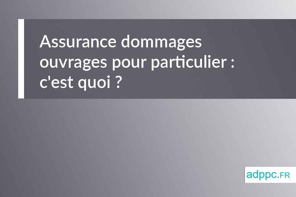 Assurance dommages ouvrages pour particulier : c'est quoi ?